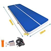 JDDSA Portátil Airtrack Colchoneta con Bomba de Eléctrica- Alfombrilla Hinchable Airtrack Gimnasia- Pista de Aire- para…